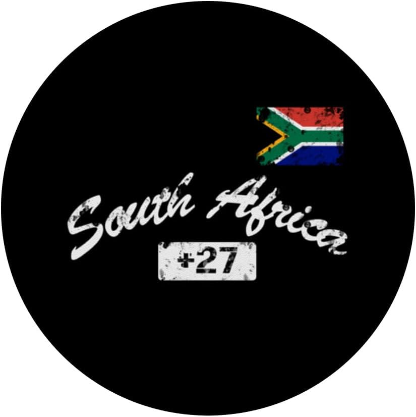Distressed South Africa Pride Country Code PopSockets Swappable PopGrip