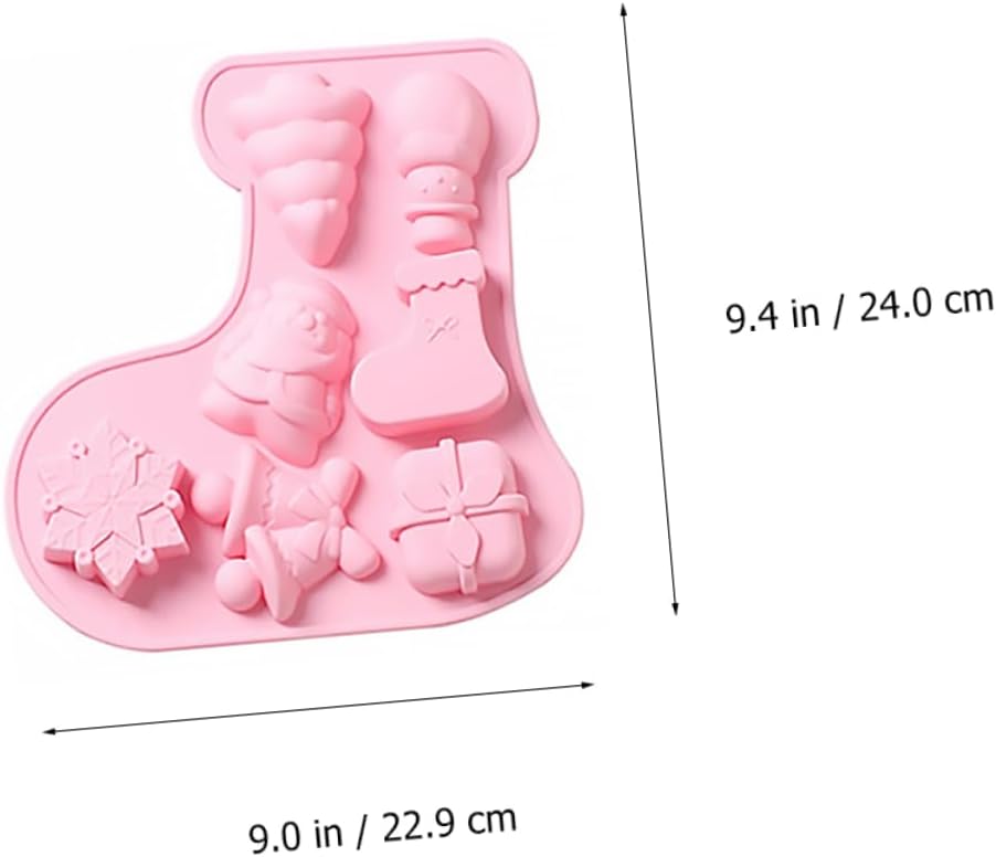 NOLITOY Molde de Navidad de silicona para hornear árbol de Navidad, molde de silicona para manualidades, pasta de goma de mascar, decoración de