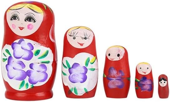 Muñecas rusas Matryoshka Muñeco de nieve de dibujos animados Juguetes de madera Muñeca de anidación Artesanía Niños Regalos Caja de Dulces