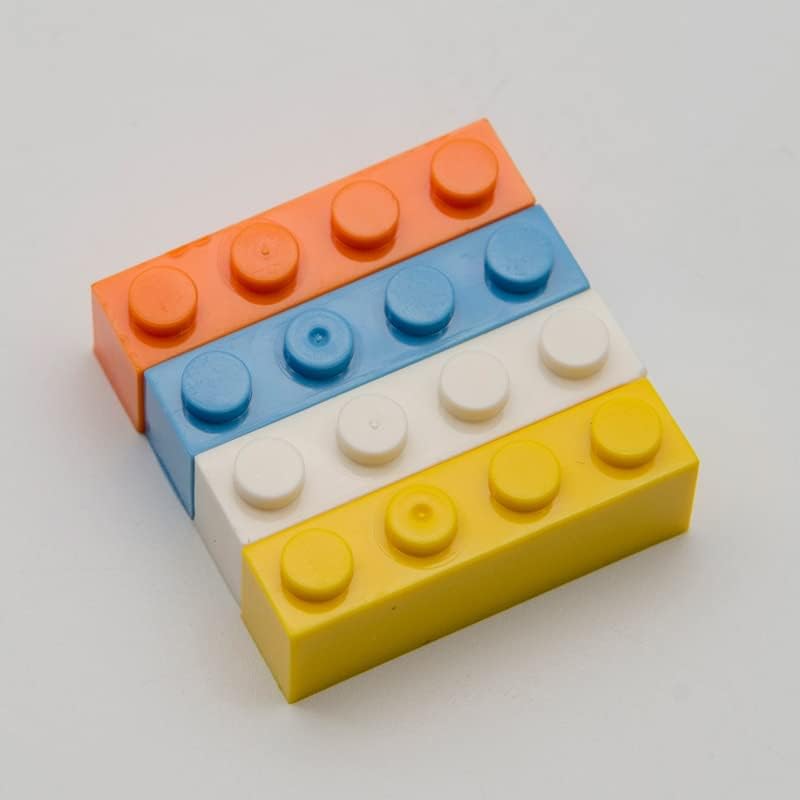 Bloque de ladrillo clásico a granel, ladrillos blancos 1×4, ladrillos de construcción planos 100 piezas, compatible con piezas y piezas de Lego