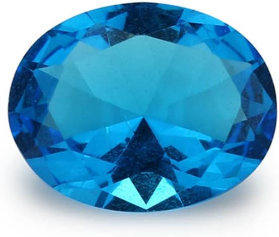 100 piezas de piedra sintética de cristal suelta, tamaño 0.118 x 0.197in, 0.512in x 0.709in, forma ovalada, para hacer joyas