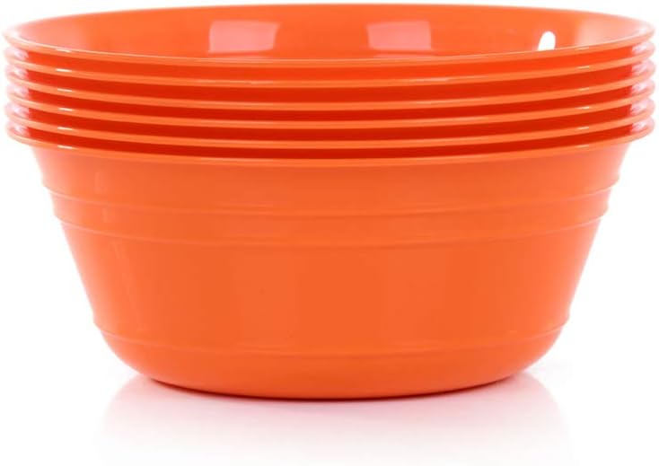 Mintra Home Tazones para aperitivos (mediano, 6 unidades (1.8 litros), naranja)