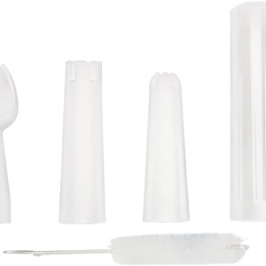 AmazWhip Dispensador de crema batida, accesorios generales, 3 puntas de decoración de plástico, soporte para cargador culinario, un cepillo limpio AmazWhip Dispensador de crema batida, accesorios generales, 3 puntas de decoración de plástico, soporte para cargador culinario, un cepillo limpio