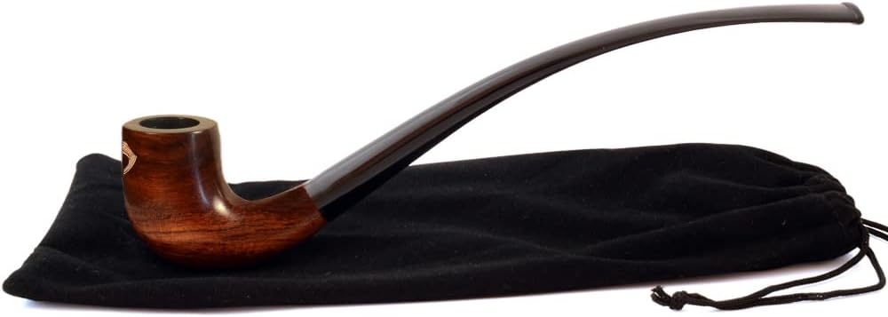 Pipa de fumar tabaco larga de 10.2′ – (10.2 in) para filtro de 0.354 in. Vikings, Valhalla Envío en todo el mundo., Marrón