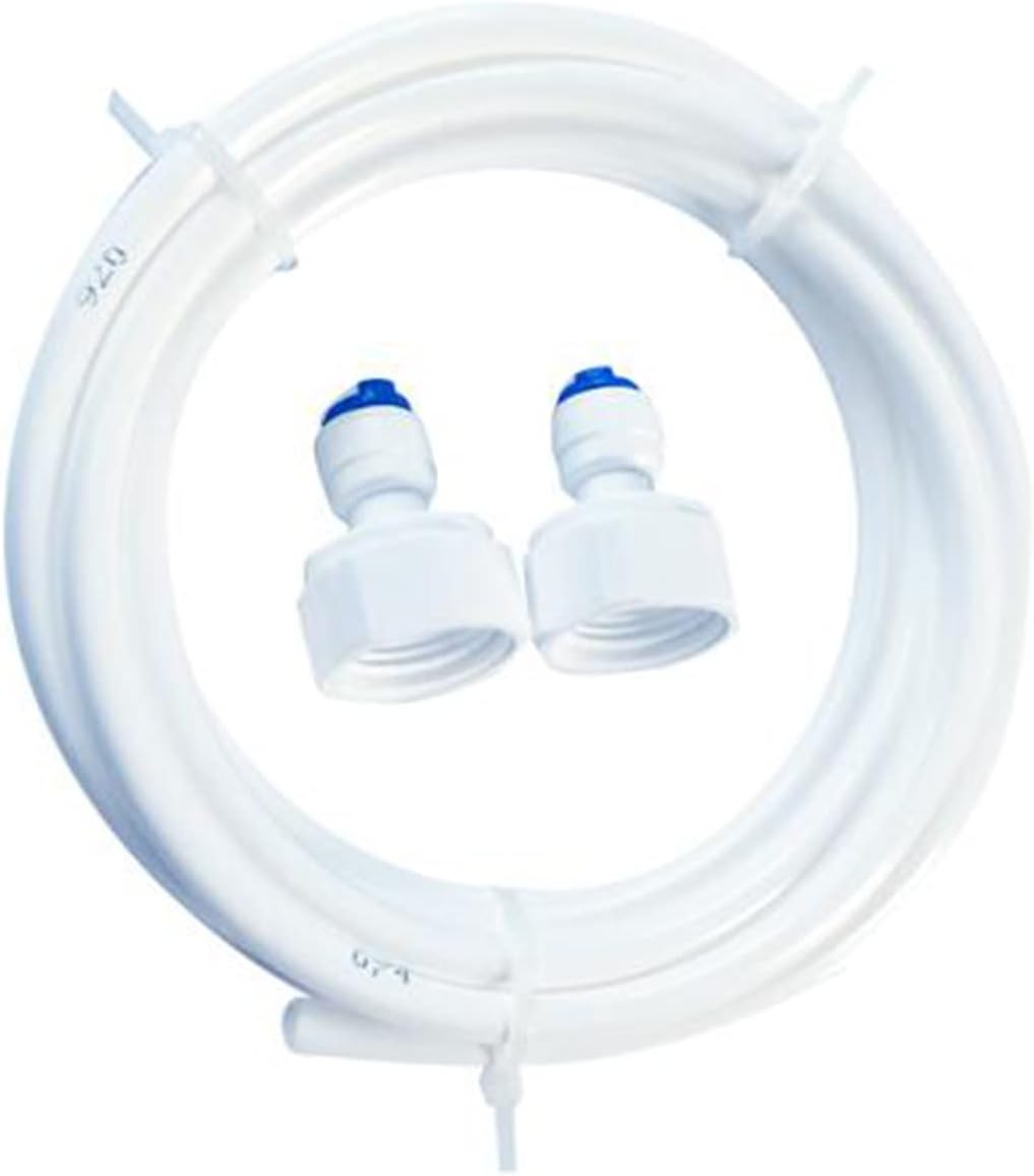 Kit de línea de agua para máquina de hielo de 14 pulgadas, tubo para máquina de hielo de 9.8 pies con conector, accesorios de conexión rápida de