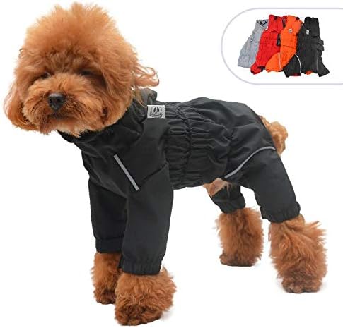 Lovelonglong – Chaqueta impermeable para perros, ligera, impermeable, reflectante, resistente al viento, a prueba de nieve, para perros pequeños,