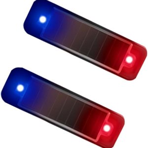 Aolyty Luz de advertencia solar, luz LED intermitente, impermeable, luz de seguridad alimentada por energía solar, paquete de 2 para conducción Aolyty Luz de advertencia solar, luz LED intermitente, impermeable, luz de seguridad alimentada por energía solar, paquete de 2 para conducción