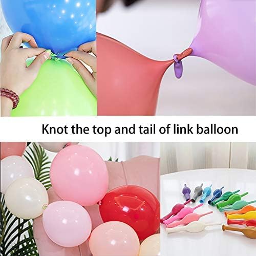 Globos de látex de 6 pulgadas, 100 globos de enlace rápido para decoración de fiestas (negro y naranja)