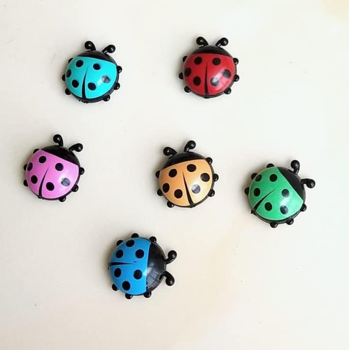 HLLMX – 12 imanes de mariquita para refrigerador, imanes de cocina, oficina, para cocina, escuela, aula, casillero para niños y niñas, fotos de