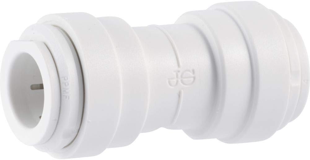 John Guest Speedfit – Conector recto de unión OD de 38 pulgadas, empuje para conectar la instalación de plomería de plástico, PP0412WP