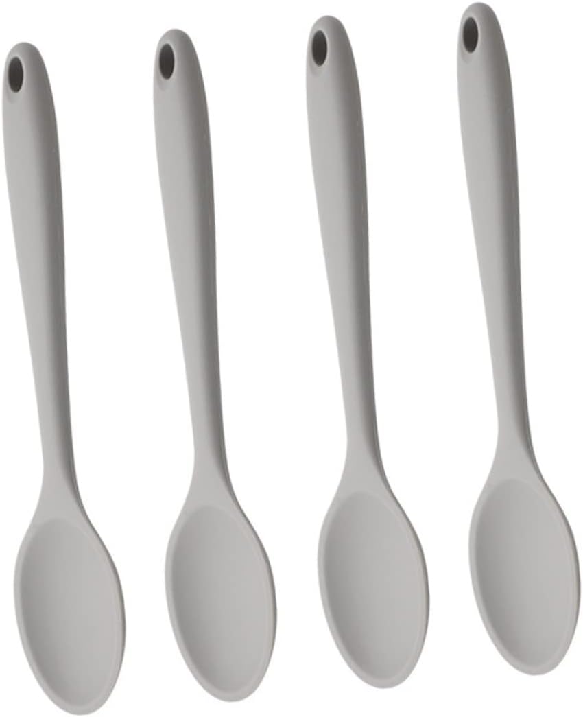 NOLITOY Cuchara de silicona 8 cucharas de arroz cucharón de sopa de silicona cucharada de silicona Cucharas de sopa Cuchara Cuchara de cerámica