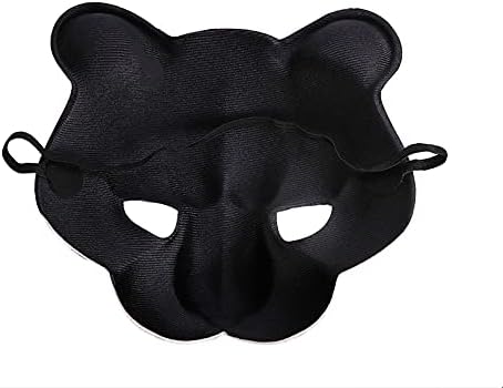 1 máscara de media cara de Halloween, máscaras de leopardo para Halloween, carnaval, fiesta, disfraces, accesorios de disfraces