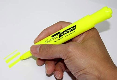 PowerTRC Resaltador amarillo  Punta de cincel  Fluorescente brillante  72 unidades