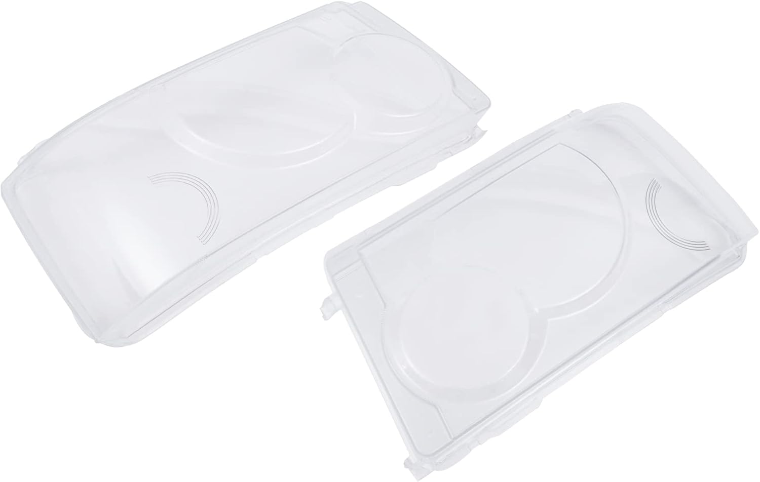 1 par de cubiertas de lente de faros delanteros izquierdo y derecho para faros delanteros de automóvil, carcasa de policarbonato compatible con Land