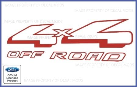 Decal Mods Calcomanías adhesivas rojas para Ford Ranger 4×4 Offroad – CR (1997-2012) (juego de 2)