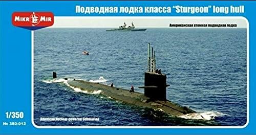 Paquete de Mikro Mir 350-004 + 350-012 Sturgeon SSN-637 + Long Hull 1350