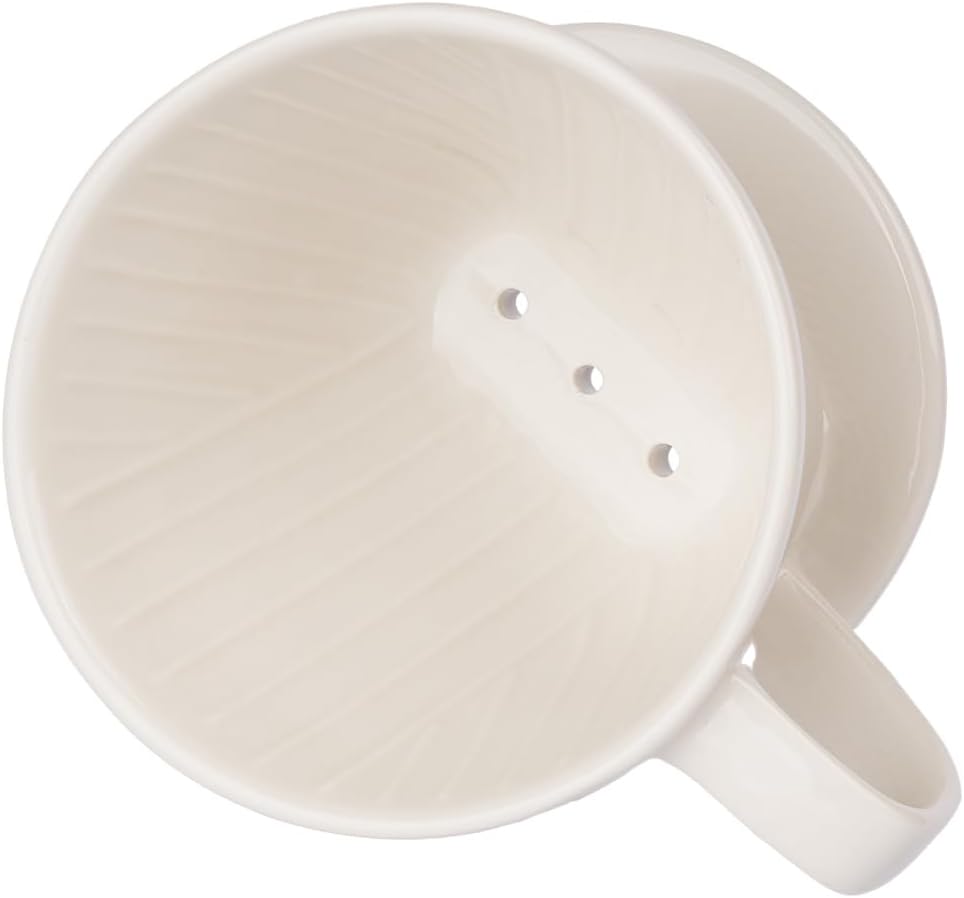 YOLIFE Gotero de café, cafetera de cerámica para verter sobre cono, filtro de infusión lenta de porcelana para viajes, camping, cafetería,