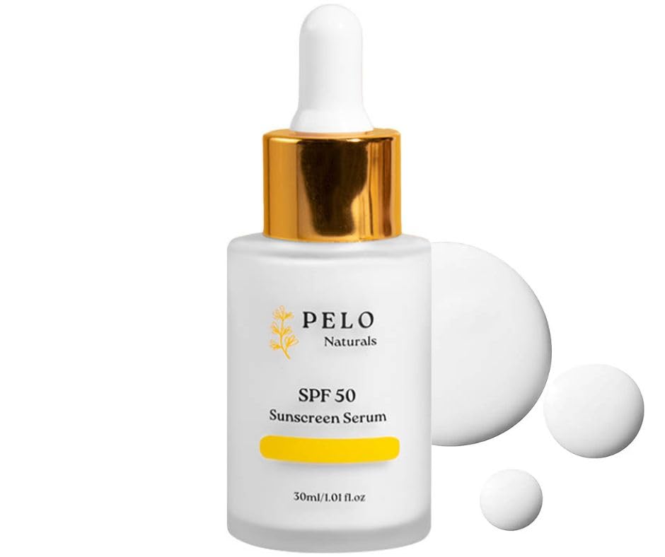 Suero de protección solar para rostro SPF50, protección de la piel con niacinamida, ácido hialurónico, imprimación de acabado húmedo, protector