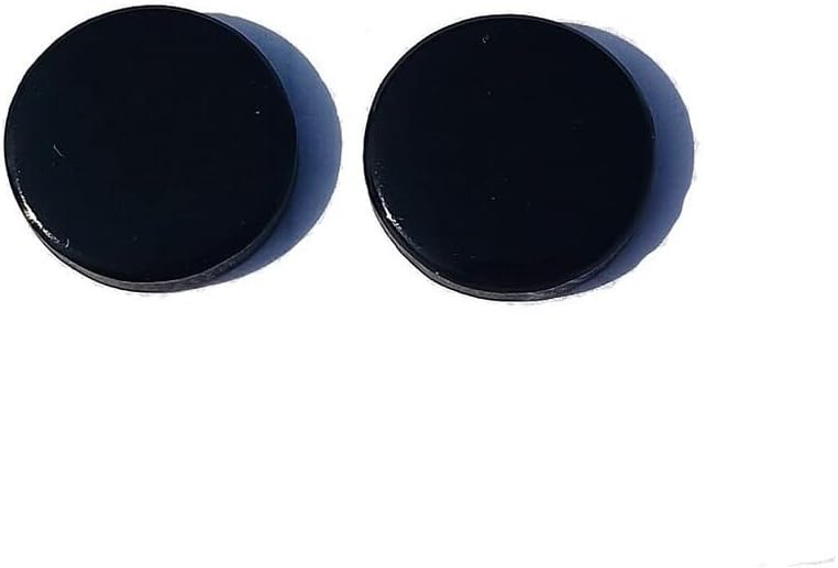 Jaipur Gems Bazaar Generic – Piedras preciosas sueltas redondas y brillantes de ónix negro, juego de 2 piezas para la fabricación de joyas, muchos
