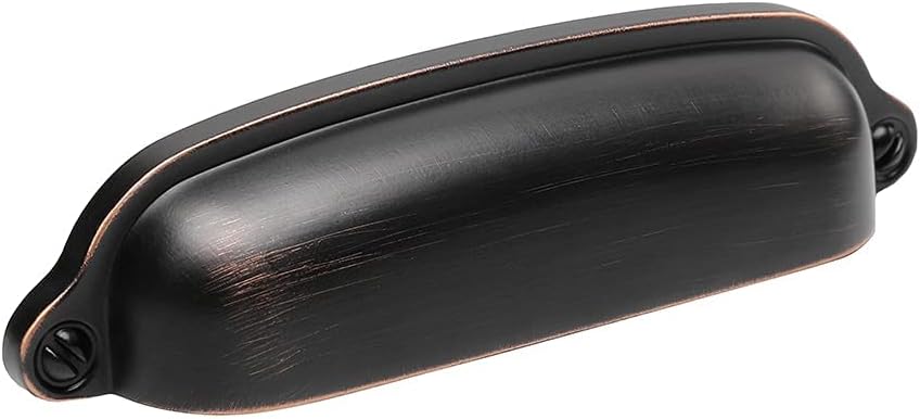 Tiradores europeos antiguos de 3 34 (3.780 in) pulgadas con agujero central para cajones, accesorios para gabinetes de cocina, paquete de 10, bronce