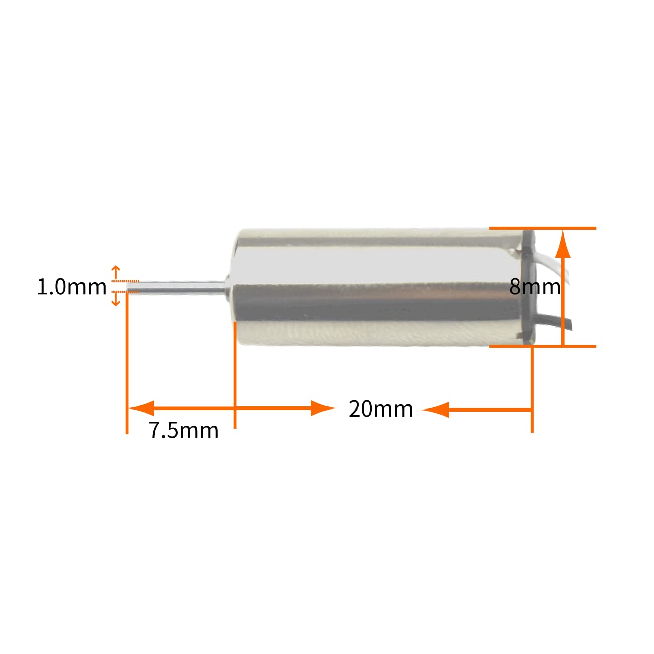 CHANCS Motor eléctrico para aviones modelo RC 820 3.7V 43800RPM Mini modelo helicóptero sin núcleo motor con pequeña hélice Tello Drone piezas 6PCS
