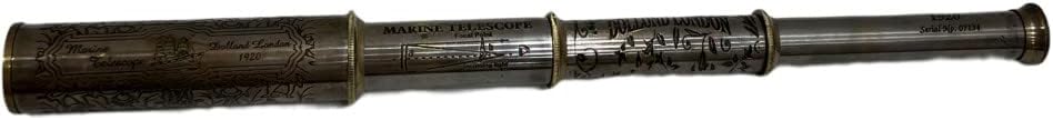 Telescopio de latón de mano marino vintage funcional latón y visión clara Decoración antigua Spyglass Pirata Telescopio