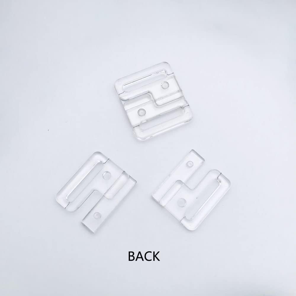 VEVESI Hebillas transparentes de plástico Gancho de cierre frontal, sujetadores de cierre de bikini, sujetador de traje de baño, suministros de