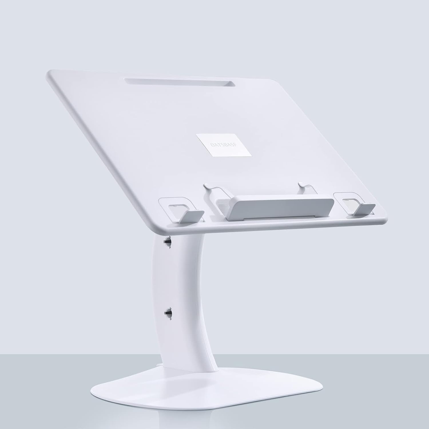 xuenair – Escritorio portátil blanco con clip para libros, ángulo ajustable, para laptop de 17 pulgadas, cama xuenair para sofá, computadora,