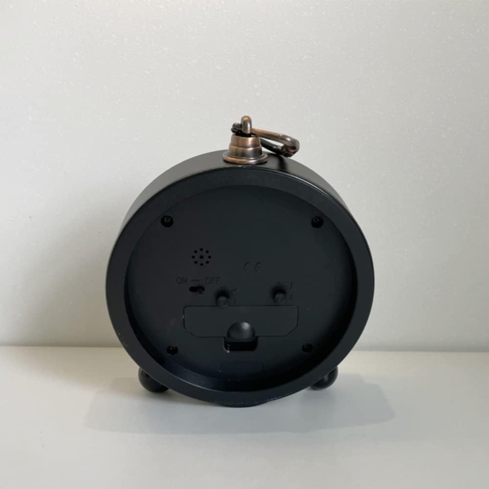 Reloj despertador de metal vintage, reloj de escritorio silencioso de 5.3 pulgadas, fácil de leer, reloj de escritorio silencioso para colgar en la