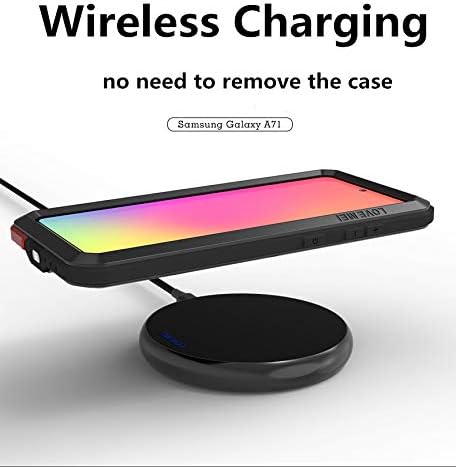 LOVE MEI Funda para Samsung Galaxy A71 4G, resistente al agua, militar, resistente, a prueba de golpes, polvo y suciedad, aluminio híbrido, metal,
