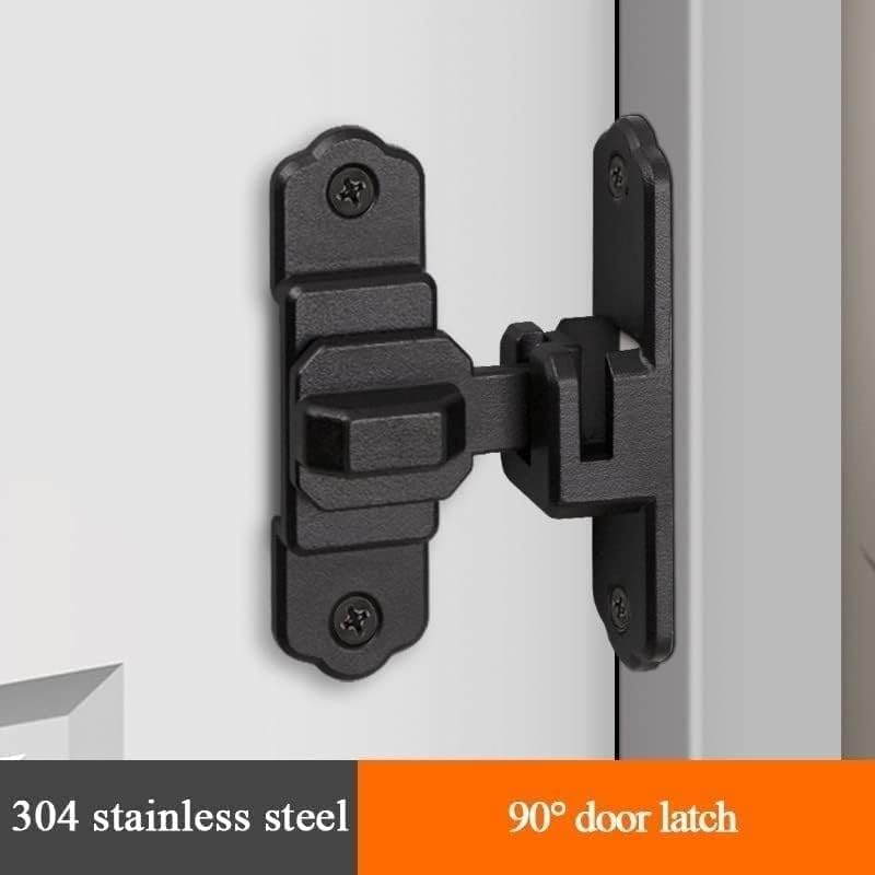 Cerradura de puerta, pestillo de puerta, cerradura de pestillo deslizante, pestillo de acero inoxidable de 90 grados, puerta curva en ángulo recto,