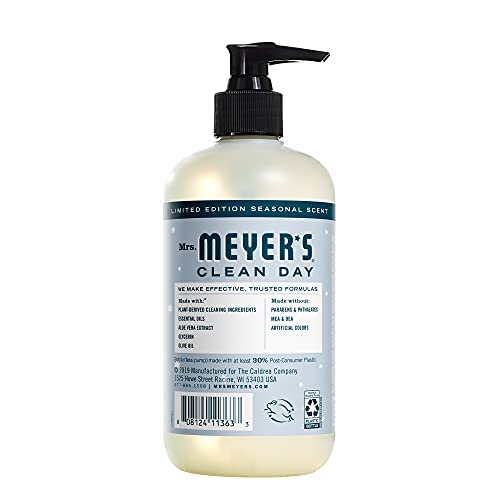 MRS. MEYER’S CLEAN DAY Jabón líquido para manos, gota de nieve, 12.5 onzas líquidas (paquete de 8)
