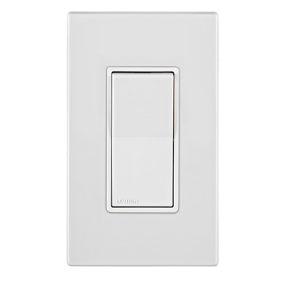 Leviton E5603-SW Decora Edge Interruptor basculante de 3 vías de 15 amperios, color blanco
