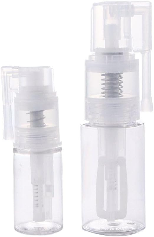 Galyacht Botella pulverizadora en polvo de 0.5 fl oz, aplicador de fibra capilar recargable, botellas vacías de cosméticos en polvo, botella de