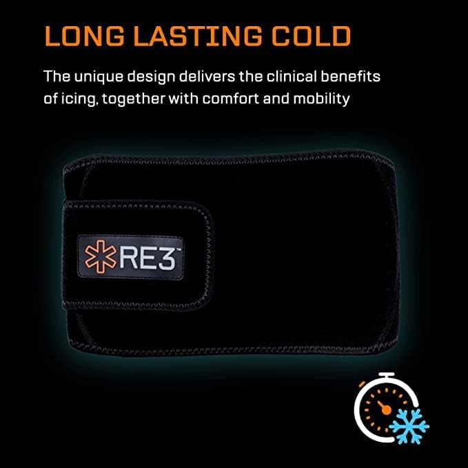 RE3 Paquete de compresión de hielo para espalda y pecho, envoltura eficaz de crioterapia para dolor de espalda y pecho, lumbar, nervio ciático,