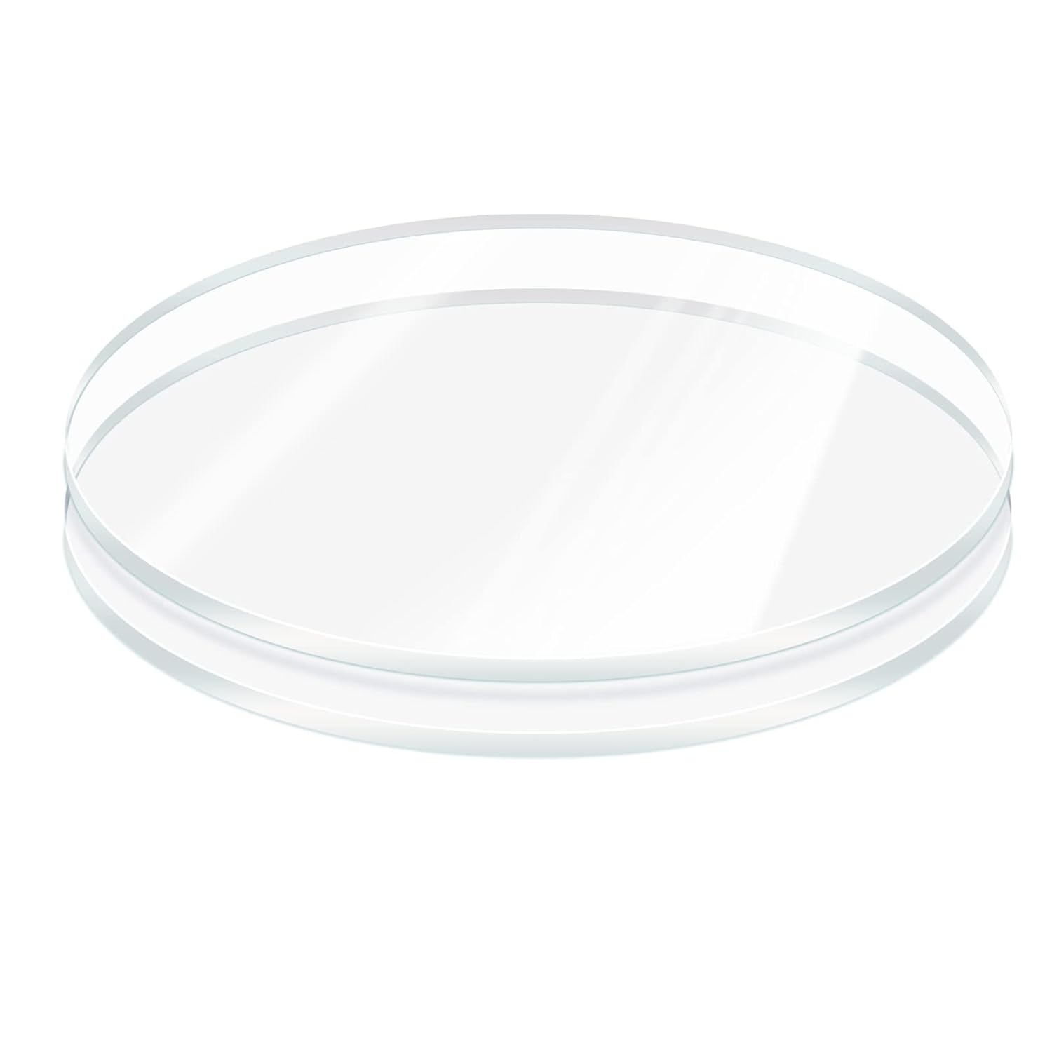 2 piezas de hoja redonda de plexiglás de 14 de pulgada, círculo acrílico transparente de 12 pulgadas de diámetro, hoja de acrílico redondo de disco