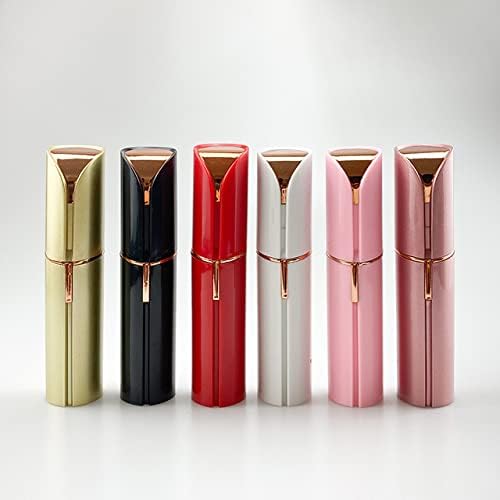 Mejora tu aspecto impecable con esta maquinilla de afeitar estilo lápiz labial elimina el vello no deseado sin dolor, conveniente (negro)