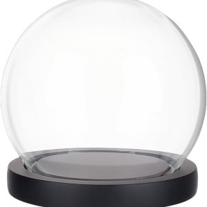 PH PandaHall Cúpula Cloche de cristal de 4.9 x 4.5 pulgadas, vitrina de cristal con base, cúpula decorativa, cúpula de nieve para luces de hadas, PH PandaHall Cúpula Cloche de cristal de 4.9 x 4.5 pulgadas, vitrina de cristal con base, cúpula decorativa, cúpula de nieve para luces de hadas,