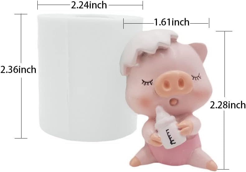 GVMW 2 moldes para velas 3D animales molde antiadherente de resina epoxi fundición de silicona para hacer velas, jabón yeso