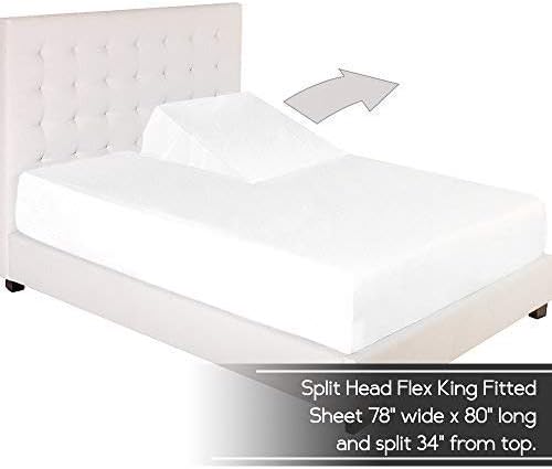 Wallaceu Split King – Juego de sábanas 100 % algodón dividido (juego de sábanas ajustable para cama king tamaño) 300 TC, marfil sólido, tejido de