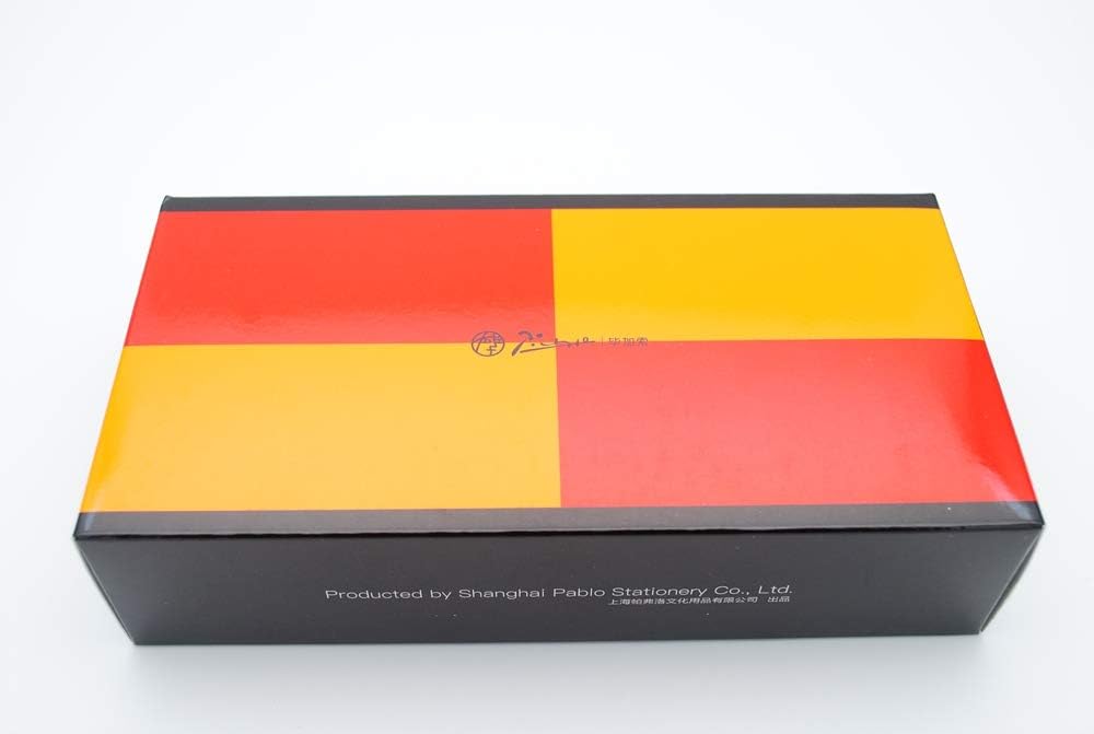 Picasso 906 ATHENS DYNASTY – Caja original de pluma estilográfica (dorada, punta de caligrafía de 0.020in-0.039in)