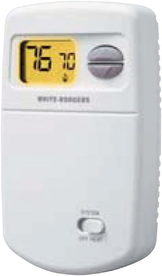 Emerson Termostatos 1E78-140 – Termostato no programable para sistemas de una sola etapa, color blanco