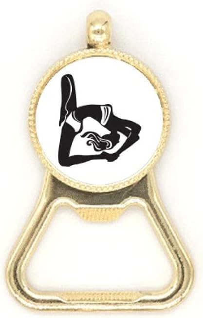 Yoga Girl Stretch Keep Healthy Sports Beer Bottle Cap Opener Stainless Steel Key Chain