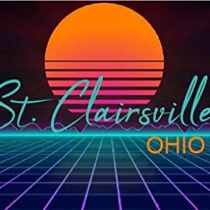 St. Clairsville Ohio – Imán para nevera (4.0 x 2.0in), diseño retro de neón St. Clairsville Ohio – Imán para nevera (4.0 x 2.0in), diseño retro de neón