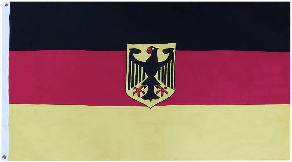Premium 3×5 Embroidered Sewn Germany Deutschland 100% Cotton Flag 3’x5′