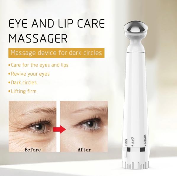 Masajeador facial para ojos, máquina de elevación de piel recargable para relajar ojeras, bolsas de ojos, arrugas, hinchazón debajo de los ojos,