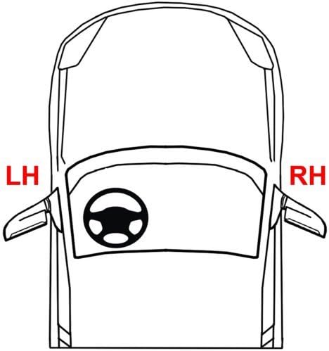 Kool-Vue Espejo compatible con Honda Accord 2008-2012 pintable Coupé plegable manual, calentado, lado del conductor de cristal eléctrico