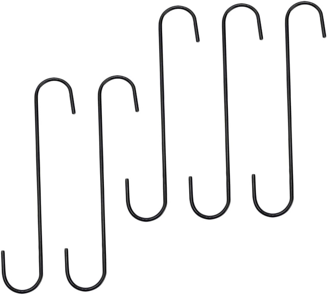 GANAZONO 5 ganchos de jardín para ventana, comederos de pájaros para exteriores, perchas de metal resistentes, macetas para plantas al aire libre,