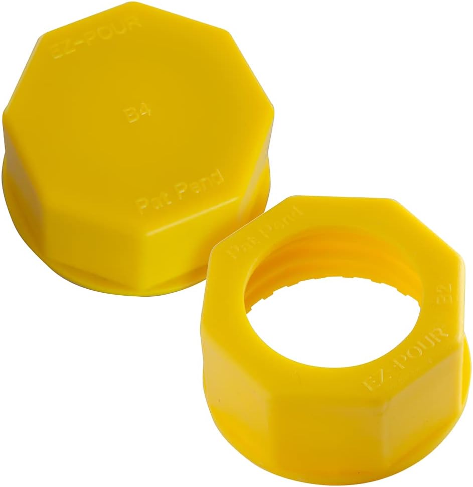 EZ-POUR Kit de tapa base de rosca gruesa  Tapa de base de boquilla de repuesto y boquilla y anclaje de bloque sólido, águila, iglú, medio oeste