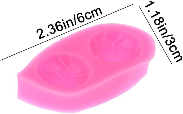 Molde de silicona para baloncesto, béisbol, voleibol, fútbol, bricolaje, Sugarcraft, magdalena, molde para hornear, fondant, pastel, herramienta de